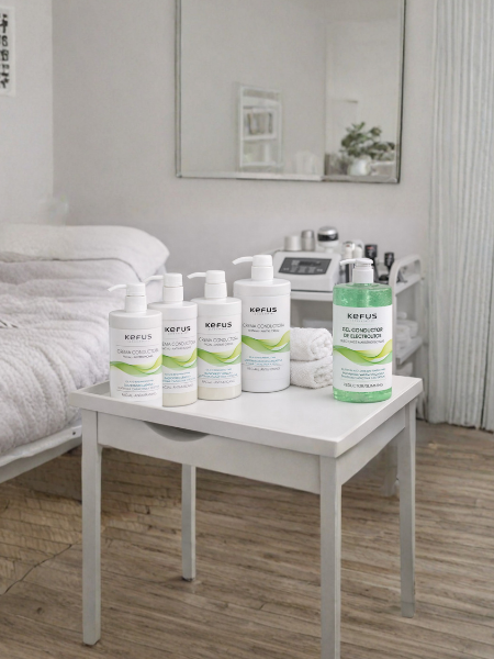 Cremas conductoras radiofrecuencia profesionales de Kefus