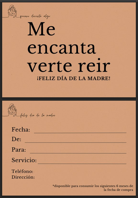 Tarjeta Regalo día de la Madre