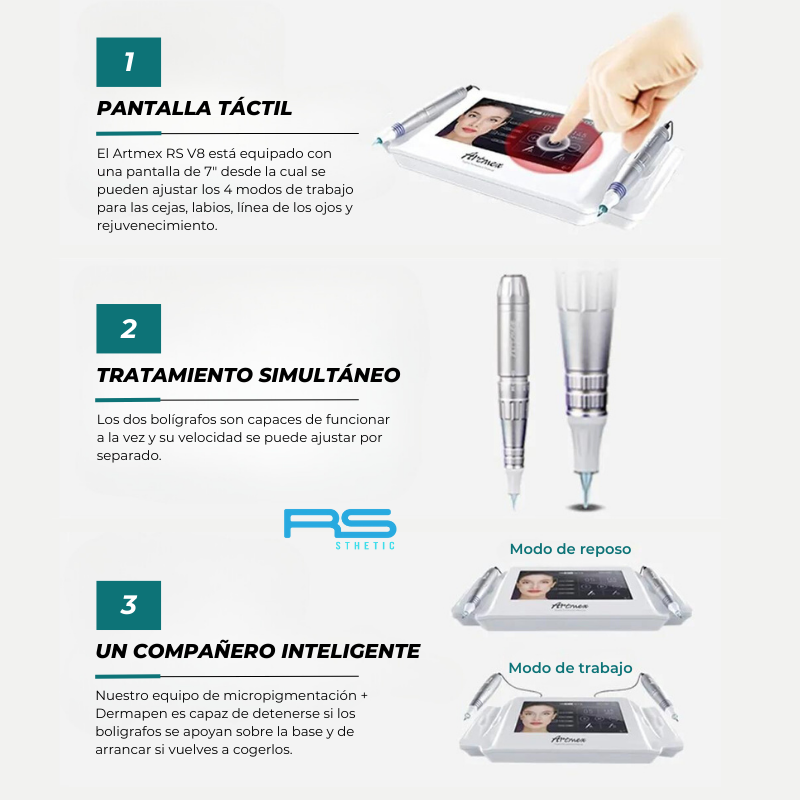 Micropigmentación + Dermapen Artmex RS V8: cartuchos