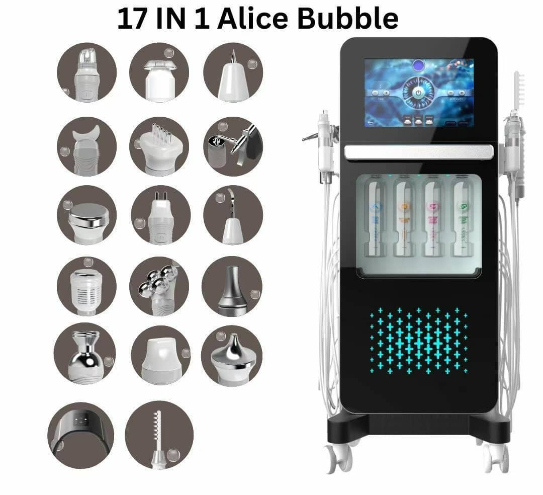 Hidrofacial 17 en 1 RS F336: accesorios, funciones o controles ilustrados; confirmar opciones incluidas y parámetros de la unidad (detalle 28)