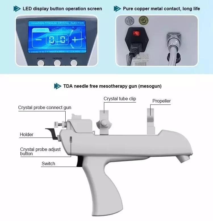 Mesoterapia sin agujas RS F37 — Material del proveedor; configuración y protocolo pendientes de aclarar por discrepancia sobre agujas