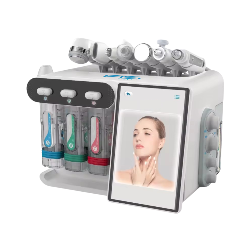 Hidrofacial 7 en 1 con cámara de diagnóstico RS F88W2: vista lateral izquierda