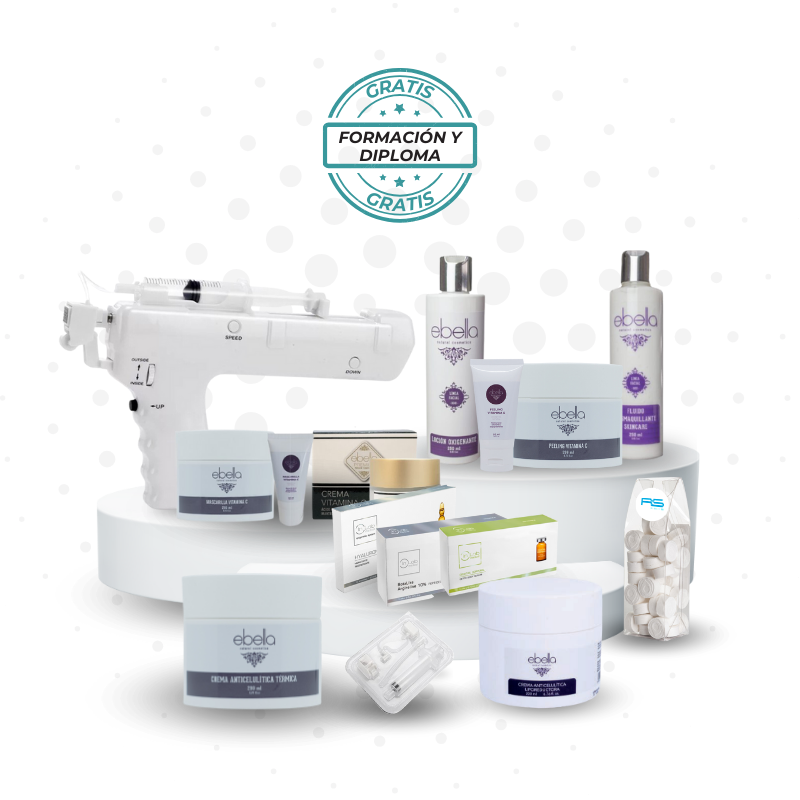 Kit de mesoterapia completo con cosméticos y desechables — Composición del kit según el proveedor; contenido detallado en la ficha