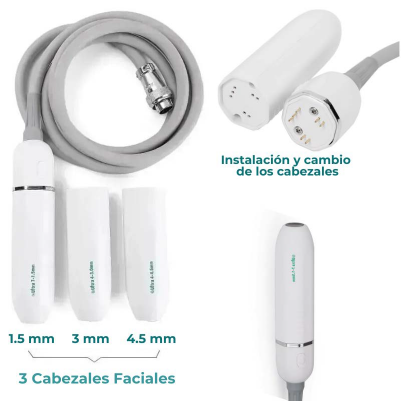HIFU 7D + Liposonix + V-Max RS M03-3: accesorios, conexiones o controles; los ajustes son ejemplos, no una pauta individual (detalle 24)