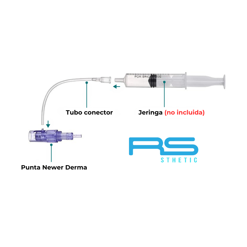 Recambio de puntas para Newer Derma: accesorios ilustrados; confirmar variante, compatibilidad y contenido del recambio (detalle 13)