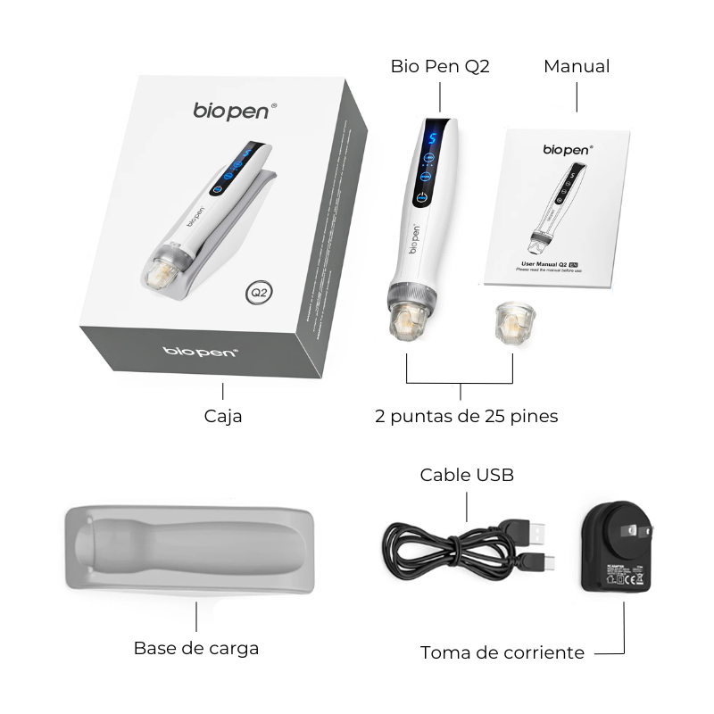 Bio Pen Q2: medidas y cartuchos