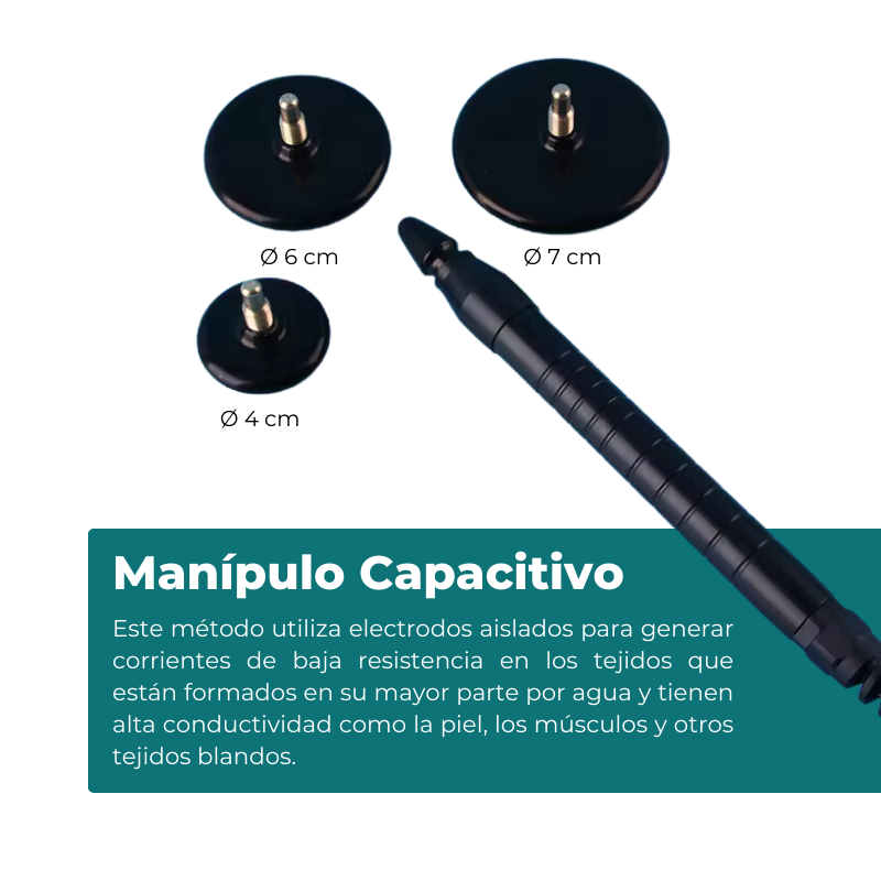 Diatermia Capacitiva y Resistiva RS RF15: manípulo CET