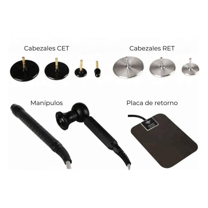 Diatermia Capacitiva y Resistiva RS RF15: manípulos