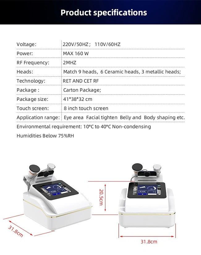Diatermia Capacitiva y Resistiva RS RF19: esquema de funciones (detalle 10)